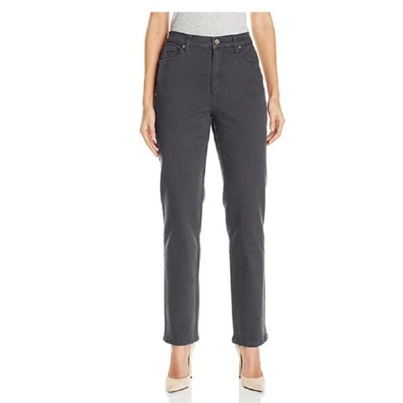 Gloria Vanderbilt Women's Amanda Gray Tapered Leg Jeans 20W Stretch cropped - Picture 7 of 7